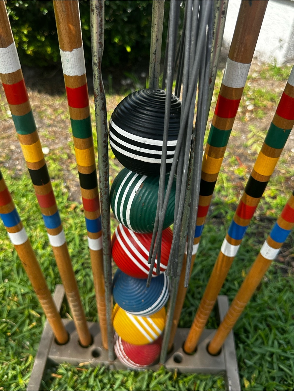 Classic Multi-Color Wooden Croquet Set - Picture 2 of 10